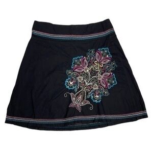 Heart Soul | Black Embroidered Sequin Skirt